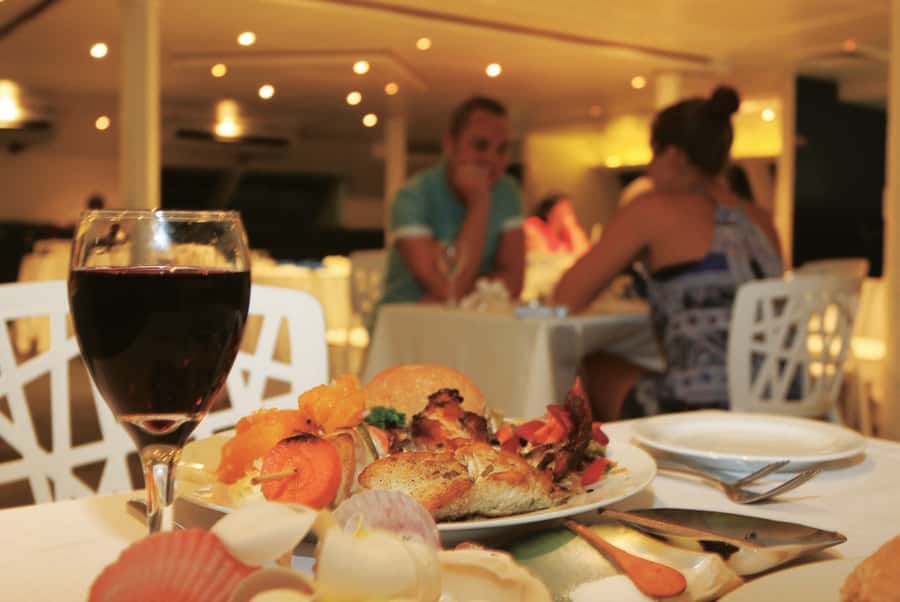 Fiji: Captain Cook Cruises Sunset Dinner Cruise with Lobster - Sailing into a Fiji sunset on Fiji One