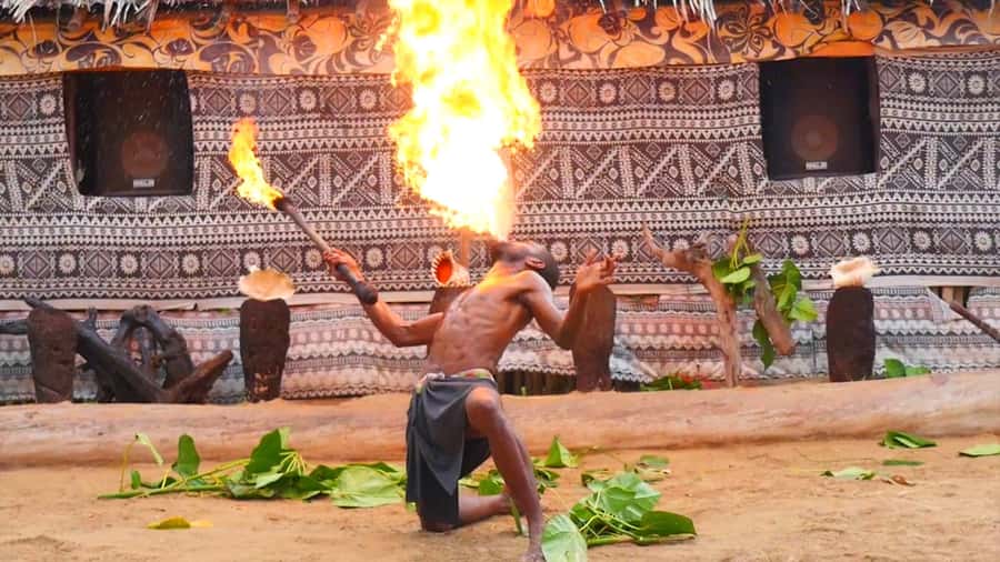 Fiji: Sunset River Cruise & Island Fire Dance Experience - Legends of the Pacific after dark