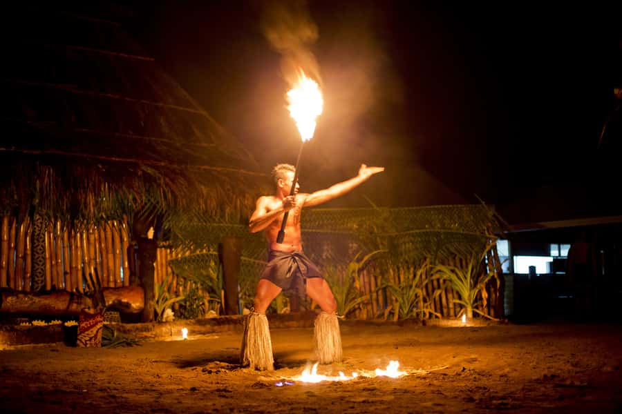 Fiji: Sunset River Cruise & Island Fire Dance Experience - A Bula welcome and a beach bonfire