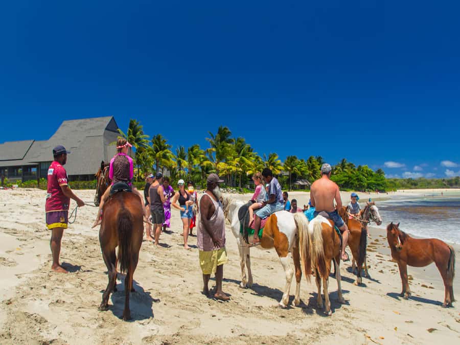 Natadola Beach Tour With Tifajek Mud Pool & Hotspring - Swimming, snorkeling, and horse riding require different expectations
